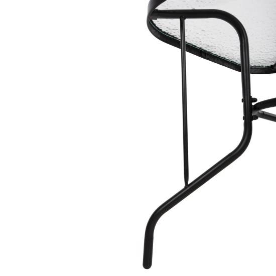 ΣΕΤ ΤΡΑΠΕΖΑΡΙΑΣ 5ΤΜΧ ADAM HM10727.03 ΚΑΡΕΚΛΕΣ ΜΕΤΑΛΛΙΚΕΣ & ΤΡΑΠΕΖΙ 120x70εκ ΜΑΥΡΟ