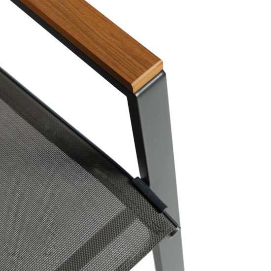 ΣΕΤ ΤΡΑΠΕΖΑΡΙΑΣ 5ΤΜΧ BRUNO HM10729.01 ΚΑΡΕΚΛΕΣ ΜΕΤΑΛΛΙΚΕΣ & ΤΡΑΠΕΖΙ 140x80εκ ΓΚΡΙ