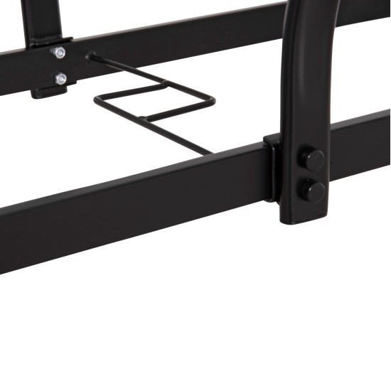 ΣΕΤ ΤΡΑΠΕΖΑΡΙΑΣ 5ΤΜΧ BRUNO HM10729.03 ΚΑΡΕΚΛΕΣ ΜΕΤΑΛΛΙΚΕΣ & ΤΡΑΠΕΖΙ 150x90εκ ΜΑΥΡΟ