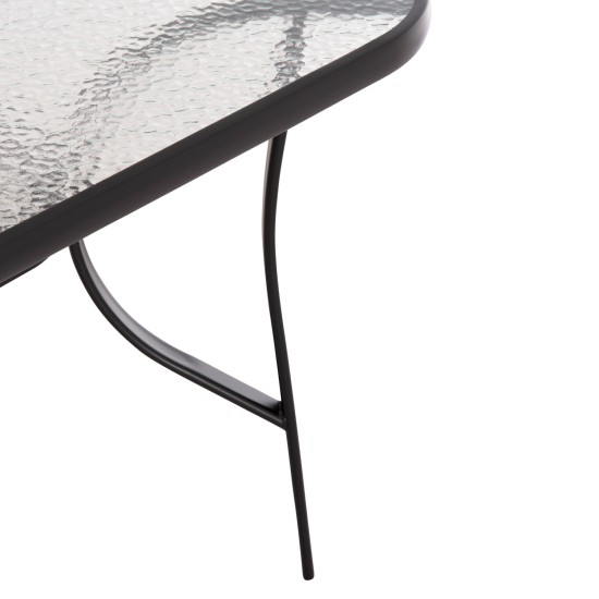 ΣΕΤ ΤΡΑΠΕΖΑΡΙΑΣ 5ΤΜΧ BRUNO HM10729.03 ΚΑΡΕΚΛΕΣ ΜΕΤΑΛΛΙΚΕΣ & ΤΡΑΠΕΖΙ 150x90εκ ΜΑΥΡΟ