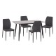 ΣΕΤ ΤΡΑΠΕΖΑΡΙΑΣ 5ΤΜΧ RAVEN HM10743 ΚΕΡΑΜΙΚΟ TOP ΓΚΡΙ ΜΑΡΜΑΡΟ--ΓΚΡΙ ΥΦΑΣΜΑ