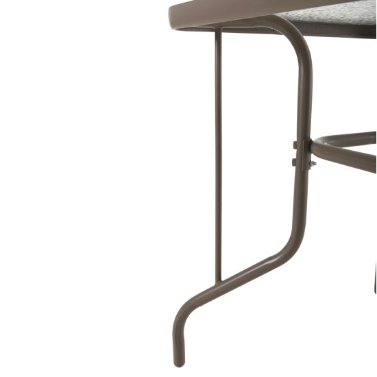 ΣΕΤ ΤΡΑΠΕΖΑΡΙΑΣ 5ΤΜΧ LEONE HM10835.04 ΚΑΡΕΚΛΕΣ ΜΕΤΑΛΛΙΚΕΣ & ΤΡΑΠΕΖΙ 110x60εκ ΣΑΜΠΑΝΙ