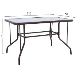 ΣΕΤ ΤΡΑΠΕΖΑΡΙΑΣ 5ΤΜΧ ADAM HM10897.02 ΤΡΑΠΕΖΙ 110x60εκ & 4 ΠΟΛΥΘΡΟΝΕΣ--ΚΑΦΕ