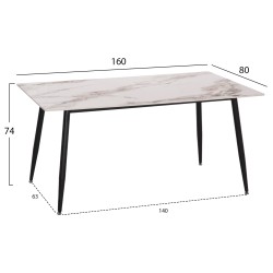 ΣΕΤ ΤΡΑΠΕΖΑΡΙΑΣ 5ΤΜΧ DETTON HM10951.02 ΚΕΡΑΜΙΚΟ TOP--ΥΦΑΣΜΑ ΜΠΕΖ/ΚΑΦΕ & ΜΕΤΑΛ.ΠΟΔΙΑ
