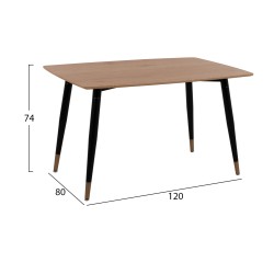ΣΕΤ ΤΡΑΠΕΖΑΡΙΑΣ 5ΤΜΧ ALIZA HM11196.08 MDF TOP-ΒΕΛΟΥΔΟ ΜΠΛΕ & ΜΕΤΑΛΛΟ ΜΑΥΡΟ