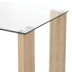 ΣΕΤ ΤΡΑΠΕΖΑΡΙΑΣ 5ΤΜΧ LADY HM11595 ΓΥΑΛΙ--ΜΕΤΑΛΛΟ--MDF ΣΕ SONAMA & ΚΑΦΕ ΥΦΑΣΜΑ