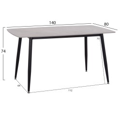 ΣΕΤ ΤΡΑΠΕΖΑΡΙΑΣ 5ΤΜΧ RAVEN HM12116.01 ΚΕΡΑΜΙΚΟ TOP ΓΚΡΙ ΜΑΡΜΑΡΟ--ΓΚΡΙ ΒΕΛΟΥΔΟ
