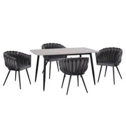 ΣΕΤ ΤΡΑΠΕΖΑΡΙΑΣ 5ΤΜΧ RAVEN HM12116.01 ΚΕΡΑΜΙΚΟ TOP ΓΚΡΙ ΜΑΡΜΑΡΟ--ΓΚΡΙ ΒΕΛΟΥΔΟ