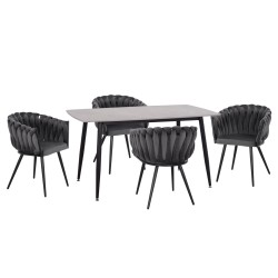 ΣΕΤ ΤΡΑΠΕΖΑΡΙΑΣ 5ΤΜΧ RAVEN HM12116.01 ΚΕΡΑΜΙΚΟ TOP ΓΚΡΙ ΜΑΡΜΑΡΟ--ΓΚΡΙ ΒΕΛΟΥΔΟ