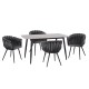 ΣΕΤ ΤΡΑΠΕΖΑΡΙΑΣ 5ΤΜΧ RAVEN HM12116.01 ΚΕΡΑΜΙΚΟ TOP ΓΚΡΙ ΜΑΡΜΑΡΟ--ΓΚΡΙ ΒΕΛΟΥΔΟ
