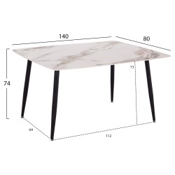 ΣΕΤ ΤΡΑΠΕΖΑΡΙΑΣ 5ΤΜΧ RAVEN HM12116.02 ΚΕΡΑΜΙΚΟ TOP ΛΕΥΚΟ/ΚΑΦΕ ΜΑΡΜΑΡΟ--ΣΑΠΙΟ ΜΗΛΟ ΒΕΛΟΥΔΟ