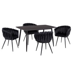 ΣΕΤ ΤΡΑΠΕΖΑΡΙΑΣ 5ΤΜΧ RAVEN HM12116.03 ΚΕΡΑΜΙΚΟ TOP ΜΑΥΡΟ ΜΑΡΜΑΡΟ--ΜΑΥΡΟ ΒΕΛΟΥΔΟ