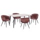 ΣΕΤ ΤΡΑΠΕΖΑΡΙΑΣ 5ΤΜΧ RAVEN HM12117.01 ΚΕΡΑΜΙΚΟ TOP ΛΕΥΚΟ ΜΑΡΜΑΡΟ--ΣΑΠΙΟ ΜΗΛΟ ΒΕΛΟΥΔΟ