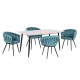 ΣΕΤ ΤΡΑΠΕΖΑΡΙΑΣ 5ΤΜΧ RAVEN HM12121.01 ΚΕΡΑΜΙΚΟ TOP ΛΕΥΚΟ ΜΑΡΜΑΡΟ--ΤΙΡΚΟΥΑΖ ΒΕΛΟΥΔΟ