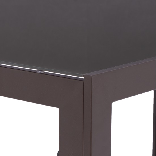 ΣΕΤ ΤΡΑΠΕΖΑΡΙΑΣ 5ΤΜΧ ENDIKA HM21011 ΚΑΡΕΚΛΕΣ ΜΕ ΜΑΞΙΛΑΡΙ & ΤΡΑΠΕΖΙ 150x90εκ ΚΑΦΕ