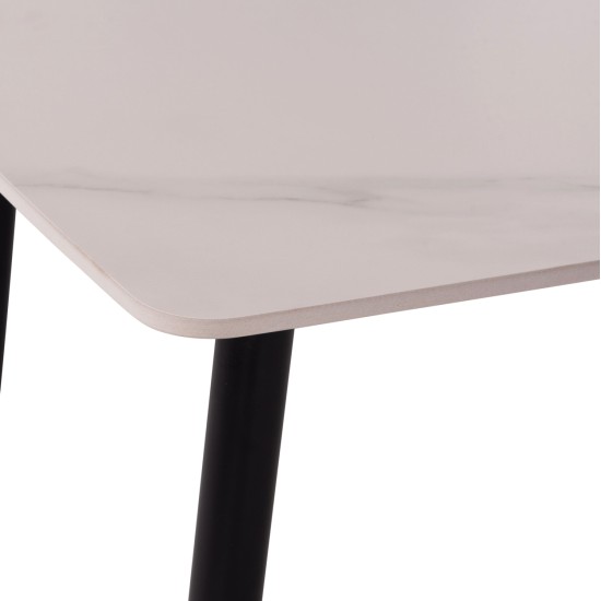 ΣΕΤ ΤΡΑΠΕΖΑΡΙΑΣ 5ΤΜΧ RAVEN HM21067.01 ΚΕΡΑΜΙΚΟ TOP ΛΕΥΚΟ ΜΑΡΜΑΡΟ--ΜΕΤΑΛΛΟ