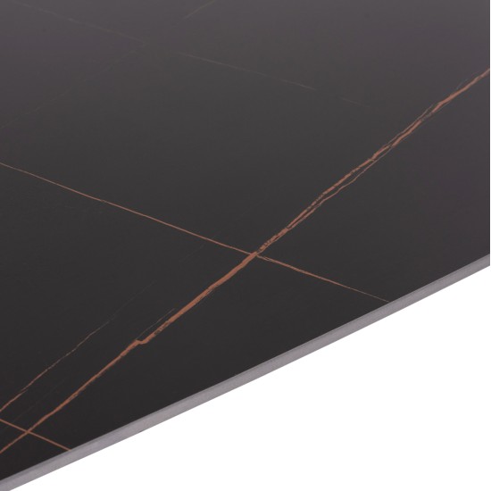 ΣΕΤ ΤΡΑΠΕΖΑΡΙΑΣ 5ΤΜΧ RAVEN HM21067.02 ΚΕΡΑΜΙΚΟ TOP ΜΑΥΡΟ ΜΑΡΜΑΡΟ--ΜΕΤΑΛΛΟ