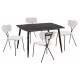 ΣΕΤ ΤΡΑΠΕΖΑΡΙΑΣ 5ΤΜΧ RAVEN HM21067.02 ΚΕΡΑΜΙΚΟ TOP ΜΑΥΡΟ ΜΑΡΜΑΡΟ--ΜΕΤΑΛΛΟ
