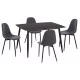 ΣΕΤ ΤΡΑΠΕΖΑΡΙΑΣ 5ΤΜΧ RAVEN HM21068.02 ΚΕΡΑΜΙΚΟ TOP ΜΑΥΡΟ ΜΑΡΜΑΡΟ--ΓΚΡΙ ΥΦΑΣΜΑ