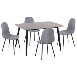 ΣΕΤ ΤΡΑΠΕΖΑΡΙΑΣ 5ΤΜΧ RAVEN HM21068.03 ΚΕΡΑΜΙΚΟ TOP ΓΚΡΙ ΜΑΡΜΑΡΟ--ΓΚΡΙ ΥΦΑΣΜΑ