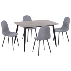 ΣΕΤ ΤΡΑΠΕΖΑΡΙΑΣ 5ΤΜΧ RAVEN HM21068.03 ΚΕΡΑΜΙΚΟ TOP ΓΚΡΙ ΜΑΡΜΑΡΟ--ΓΚΡΙ ΥΦΑΣΜΑ