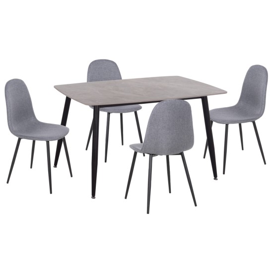 ΣΕΤ ΤΡΑΠΕΖΑΡΙΑΣ 5ΤΜΧ RAVEN HM21068.03 ΚΕΡΑΜΙΚΟ TOP ΓΚΡΙ ΜΑΡΜΑΡΟ--ΓΚΡΙ ΥΦΑΣΜΑ