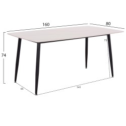 ΣΕΤ ΤΡΑΠΕΖΑΡΙΑΣ 5ΤΜΧ RAVEN HM21069.01 ΚΕΡΑΜΙΚΟ TOP ΛΕΥΚΟ ΜΑΡΜΑΡΟ & 4 ΚΑΡΕΚΛΕΣ