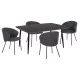 ΣΕΤ ΤΡΑΠΕΖΑΡΙΑΣ 5ΤΜΧ RAVEN HM21069.02 ΚΕΡΑΜΙΚΟ TOP ΜΑΥΡΟ ΜΑΡΜΑΡΟ & 4 ΚΑΡΕΚΛΕΣ