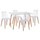 ΣΕΤ ΤΡΑΠΕΖΑΡΙΑΣ 5ΤΜΧ MINIMAL HM21172 MDF TOP ΣΕ ΛΕΥΚΟ-ΣΚΕΛΕΤΟΣ ΣΕ ΦΥΣΙΚΟ ΞΥΛΟΥ