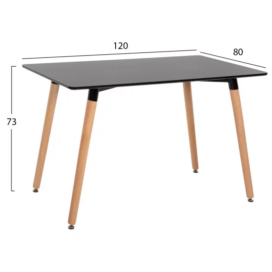 ΣΕΤ ΤΡΑΠΕΖΑΡΙΑΣ 5ΤΜΧ MINIMAL HM21178 MDF TOP ΣΕ ΜΑΥΡΟ-ΣΚΕΛΕΤΟΣ ΣΕ ΦΥΣΙΚΟ ΞΥΛΟΥ