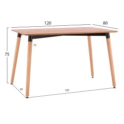 ΣΕΤ ΤΡΑΠΕΖΑΡΙΑΣ 5ΤΜΧ BRAVE HM21182 MDF TOP-ΞΥΛΟ ΟΞΙΑΣ & PAPER ROPE ΣΕ ΦΥΣΙΚΟ