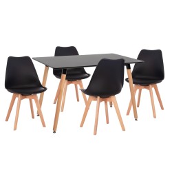 ΣΕΤ ΤΡΑΠΕΖΑΡΙΑΣ 5ΤΜΧ VEGAS HM21185 MDF TOP ΣΕ ΑΝΟΙΧΤΟ ΓΚΡΙ--ΠΟΔΙΑ ΟΞΙΑΣ