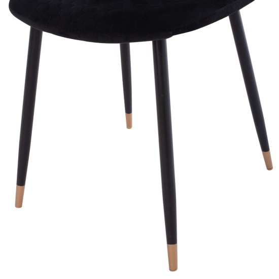 ΣΕΤ ΤΡΑΠΕΖΑΡΙΑΣ 5ΤΜΧ BROLIN HM21191 MDF TOP-ΜΕΤΑΛΛΙΚΑ ΠΟΔΙΑ-ΒΕΛΟΥΔΟ--ΜΑΥΡΟ