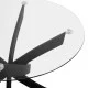 ΣΕΤ ΤΡΑΠΕΖΑΡΙΑΣ 5ΤΜΧ LADY HM21199.03 ΓΥΑΛΙ--ΜΕΤΑΛΛΟ ΣΕ ΜΑΥΡΟ & ΒΕΛΟΥΔΟ ΚΥΠΑΡΙΣΣΙ