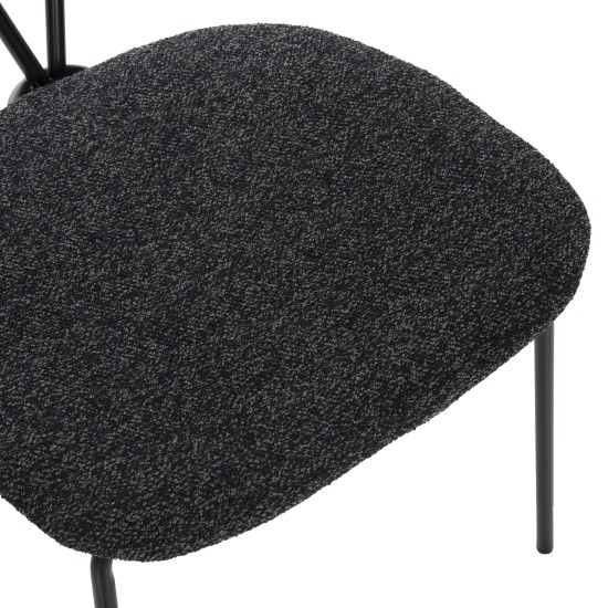 ΣΕΤ ΤΡΑΠΕΖΑΡΙΑΣ 5ΤΜΧ BROLIN HM21200 MDF TOP & ΜΕΤΑΛΛΟ ΜΑΥΡΟ-ΣΚΟΥΡΟ ΓΚΡΙ ΥΦΑΣΜΑ