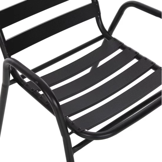ΣΕΤ ΤΡΑΠΕΖΑΡΙΑΣ 5ΤΜΧ ADAM HM21219.01 ΚΑΡΕΚΛΕΣ ΜΕΤΑΛΛΙΚΕΣ & ΤΡΑΠΕΖΙ 110x60 ΜΑΥΡΟ