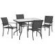 ΣΕΤ ΤΡΑΠΕΖΑΡΙΑΣ 5ΤΜΧ REDAN HM21223.01 ΤΡΑΠΕΖΙ & 4 ΠΟΛΥΘΡΟΝΕΣ ΣΕ ΜΑΥΡΟ