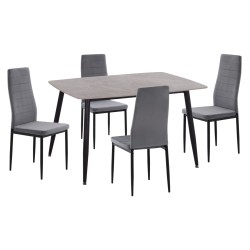 ΣΕΤ ΤΡΑΠΕΖΑΡΙΑΣ 5ΤΜΧ RAVEN HM21224.03 ΚΕΡΑΜΙΚΟ TOP ΓΚΡΙ ΜΑΡΜΑΡΟ--ΒΕΛΟΥΔΟ ΓΚΡΙ