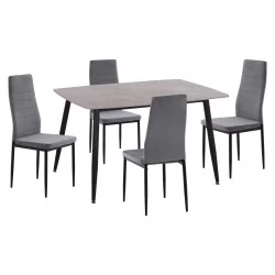 ΣΕΤ ΤΡΑΠΕΖΑΡΙΑΣ 5ΤΜΧ RAVEN HM21224.03 ΚΕΡΑΜΙΚΟ TOP ΓΚΡΙ ΜΑΡΜΑΡΟ--ΒΕΛΟΥΔΟ ΓΚΡΙ