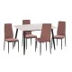 ΣΕΤ ΤΡΑΠΕΖΑΡΙΑΣ 5ΤΜΧ RAVEN HM21264.01 ΚΕΡΑΜΙΚΟ TOP ΛΕΥΚΟ ΜΑΡΜΑΡΟ--ΒΕΛΟΥΔΟ ΣΑΠΙΟ ΜΗΛΟ