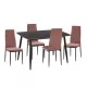 ΣΕΤ ΤΡΑΠΕΖΑΡΙΑΣ 5ΤΜΧ RAVEN HM21264.02 ΚΕΡΑΜΙΚΟ TOP ΜΑΥΡΟ ΜΑΡΜΑΡΟ--ΒΕΛΟΥΔΟ ΣΑΠΙΟ ΜΗΛΟ