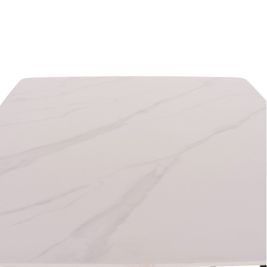 ΣΕΤ ΤΡΑΠΕΖΑΡΙΑΣ 5ΤΜΧ RAVEN HM21266.01 ΚΕΡΑΜΙΚΟ TOP ΛΕΥΚΟ ΜΑΡΜΑΡΟ--ΚΡΕΜ PU