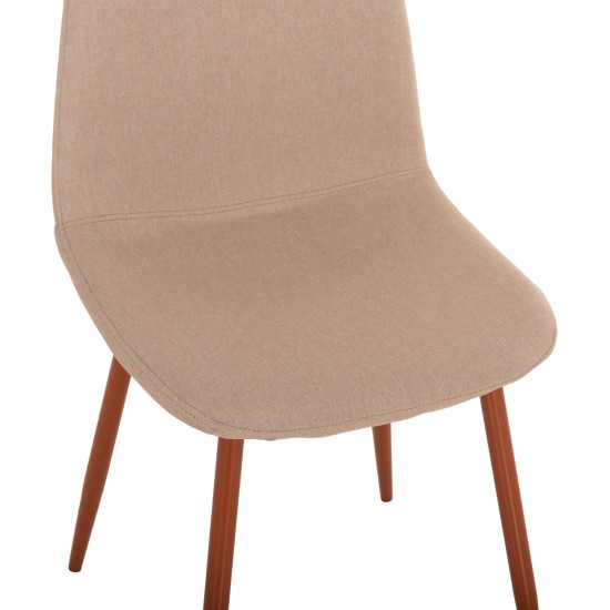 ΣΕΤ ΤΡΑΠΕΖΑΡΙΑΣ 5ΤΜΧ LEOMOR HM21270.01 ΤΡΑΠΕΖΙ & 4 ΚΑΡΕΚΛΕΣ - ΜΠΕΖ ΥΦΑΣΜΑ