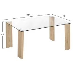 ΣΕΤ ΤΡΑΠΕΖΑΡΙΑΣ 5ΤΜΧ LEOMOR HM21270.02 ΤΡΑΠΕΖΙ & 4 ΚΑΡΕΚΛΕΣ - ΚΑΦΕ ΥΦΑΣΜΑ