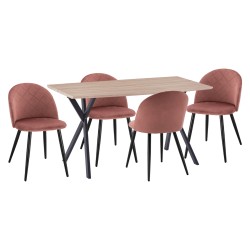 ΣΕΤ ΤΡΑΠΕΖΑΡΙΑΣ 5ΤΜΧ ALARICK HM21277 MDF TOP-ΒΕΛΟΥΔΟ ΣΑΠΙΟ ΜΗΛΟ & ΜΕΤΑΛΛΟ ΜΑΥΡΟ ΣΕΤ ΤΡΑΠΕΖΑΡΙΑΣ 5ΤΜΧ ALARICK HM21277 MDF TOP-ΒΕΛΟΥΔΟ ΣΑΠΙΟ ΜΗΛΟ & ΜΕΤΑΛΛΟ ΜΑΥΡΟ