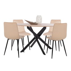 ΣΕΤ ΤΡΑΠΕΖΑΡΙΑΣ 5ΤΜΧ ROSARIO HM21278 MDF TOP ΣΤΡΟΓΓΥΛΟ-ΒΕΛΟΥΔΟ ΕΚΡΟΥ & ΜΕΤΑΛΛΟ ΣΕΤ ΤΡΑΠΕΖΑΡΙΑΣ 5ΤΜΧ ROSARIO HM21278 MDF TOP ΣΤΡΟΓΓΥΛΟ-ΒΕΛΟΥΔΟ ΕΚΡΟΥ & ΜΕΤΑΛΛΟ