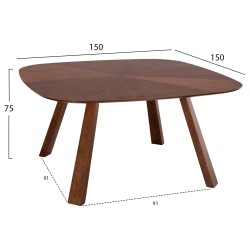 ΣΕΤ ΤΡΑΠΕΖΑΡΙΑΣ 5ΤΜΧ NEKKER HM21340.01 ΤΡΑΠΕΖΙ ΑΠΟ MDF--ΚΑΡΕΚΛΕΣ ΑΠΟ RUBBERWOOD