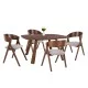 ΣΕΤ ΤΡΑΠΕΖΑΡΙΑΣ 5ΤΜΧ NEKKER HM21340.01 ΤΡΑΠΕΖΙ ΑΠΟ MDF--ΚΑΡΕΚΛΕΣ ΑΠΟ RUBBERWOOD