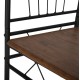 ΣΕΤ ΤΡΑΠΕΖΑΡΙΑΣ 5ΤΜΧ PEARY HM9416.11 ΜΕΤΑΛΛΟ ΜΑΥΡΟ-MDF ΚΑΡΥΔΙ 110x60x74Yεκ.