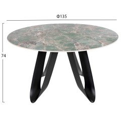 ΣΕΤ ΤΡΑΠΕΖΑΡΙΑΣ 5ΤΜΧ ZOD HM21045 ΣΤΡΟΓΓΥΛΟ ΤΡΑΠΕΖΙ ΜΕ ΚΕΡΑΜΙΚΟ TOP-4 ΠΟΛΥΘΡΟΝΕΣ ΠΕΤΡΟΛ